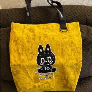 Monsters by Monsters Yellow Character Tote Bag tenth anniversary labubu pop mart